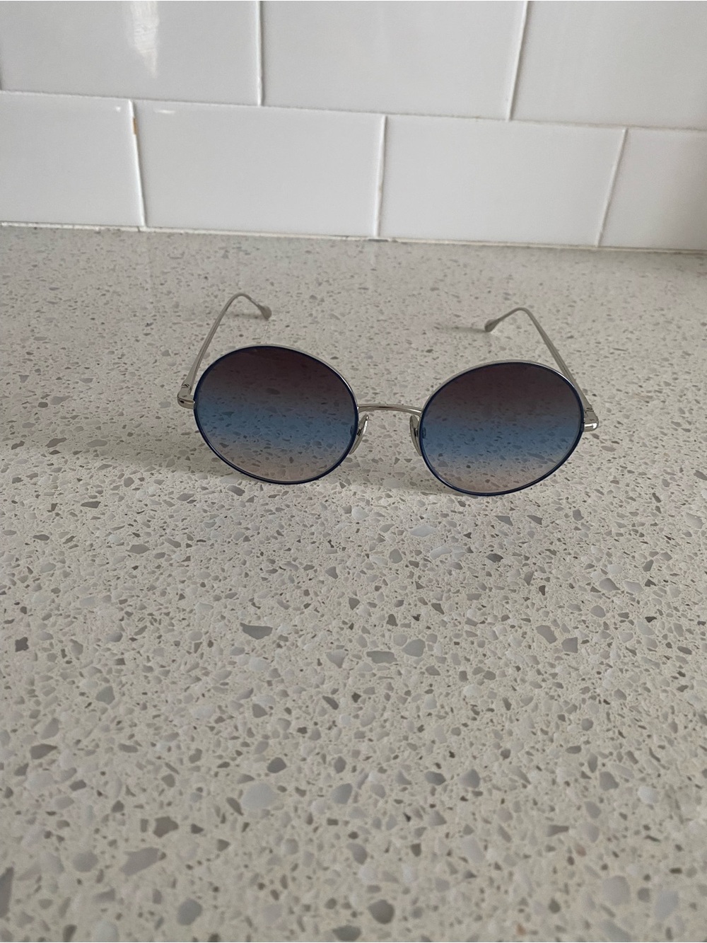 Isabel Marant Classic Round Blue Gradient Lens Sunglasses - Picture 3 of 5